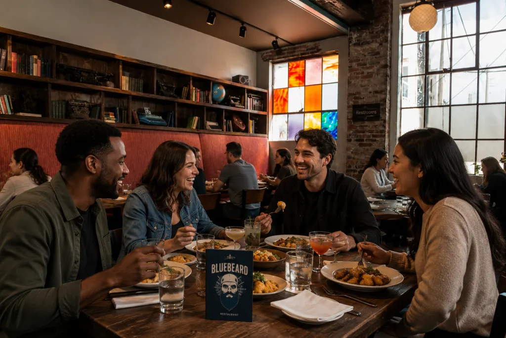 Bluebeard is a restaurant inspired by the literature of Kurt Vonnegut.