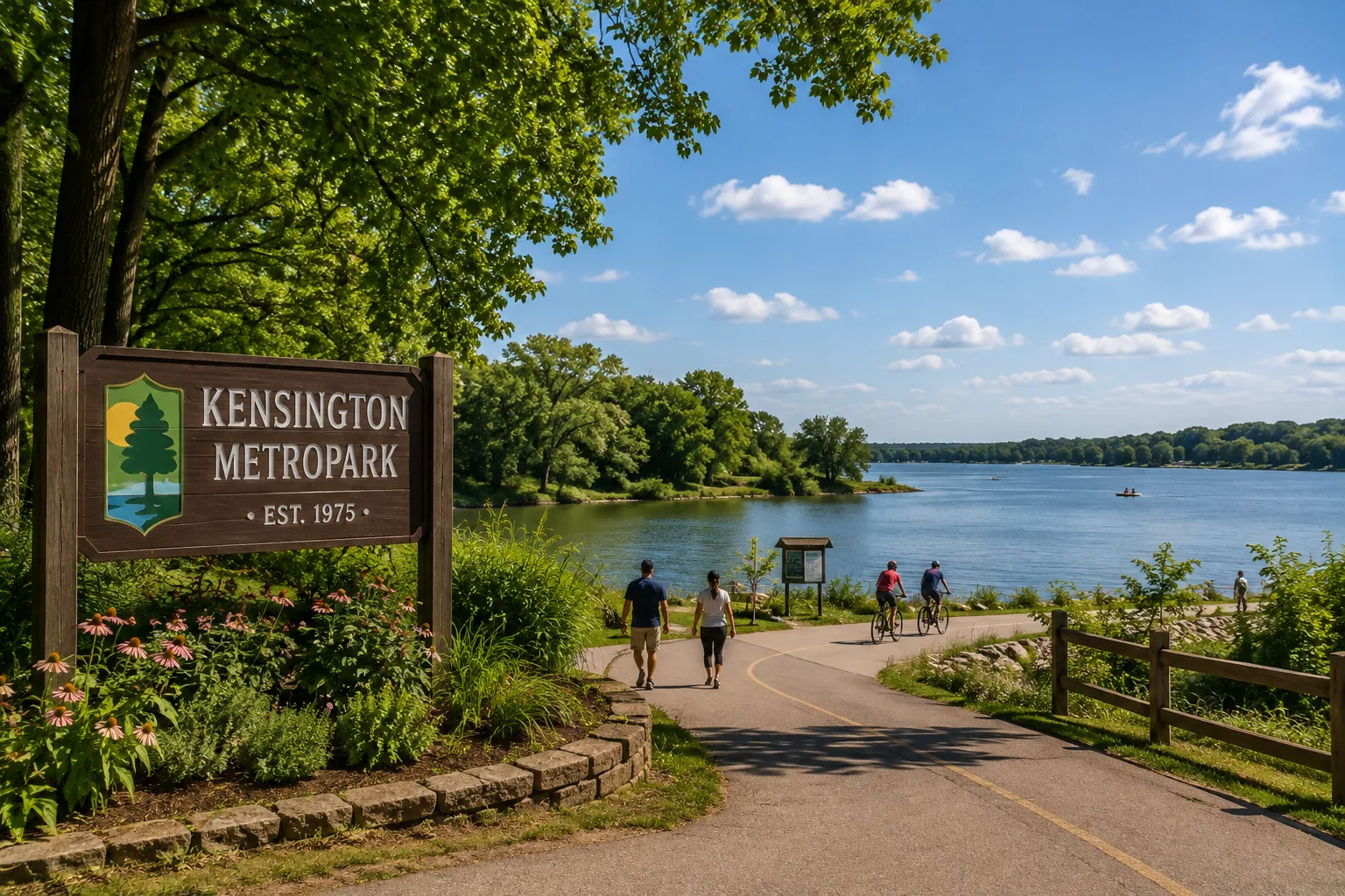 Kensington Metropark provide miles of walking trails, lakes, picnic areas, wildlife viewing, and opportunities for kayaking, cycling, or simply enjoying the fresh air.