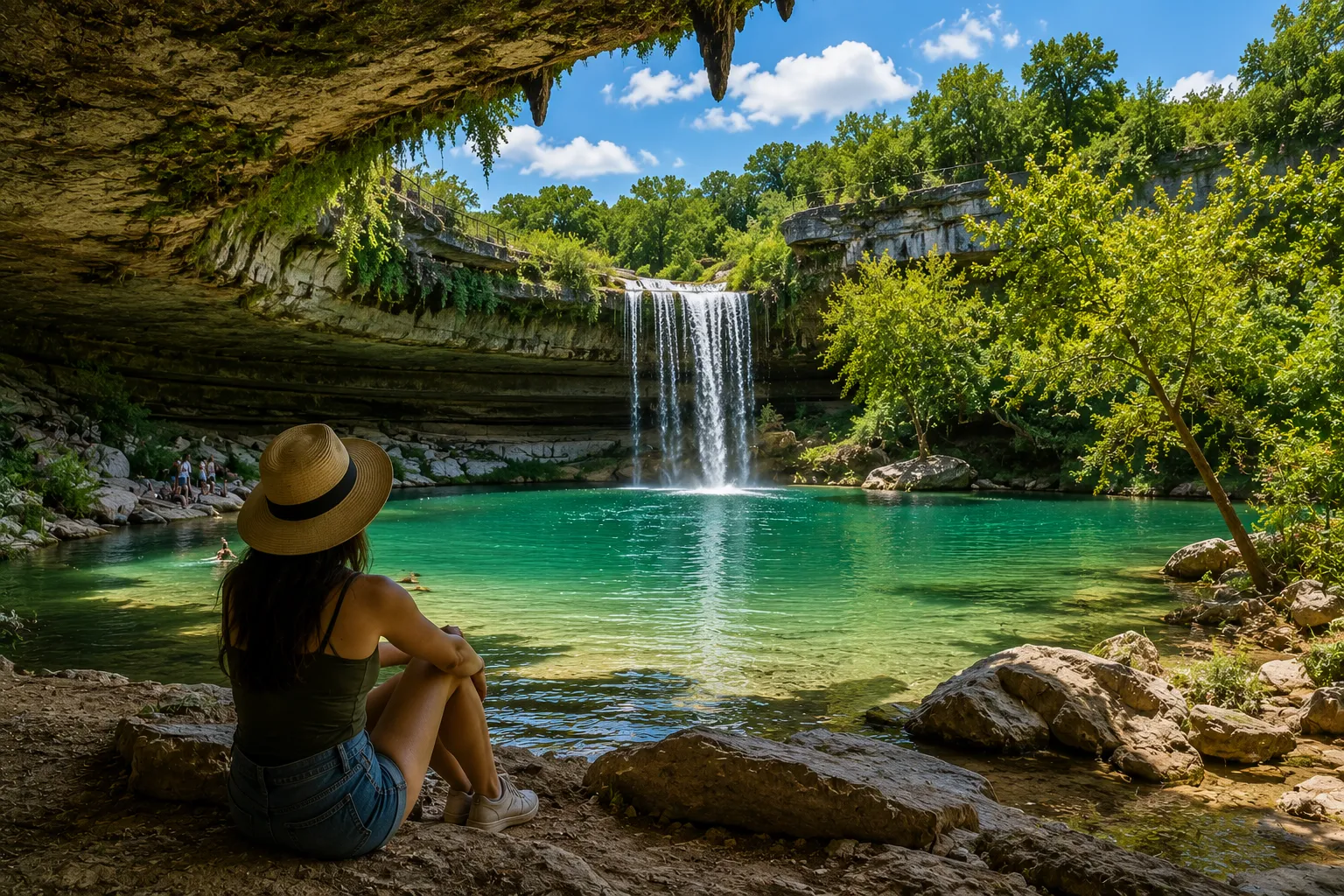 Hamilton Pool Preserve offers one of the most dramatic natural landscapes near Austin