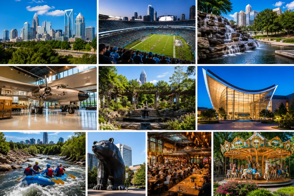 Top ten must visit attractions in Charlotte.