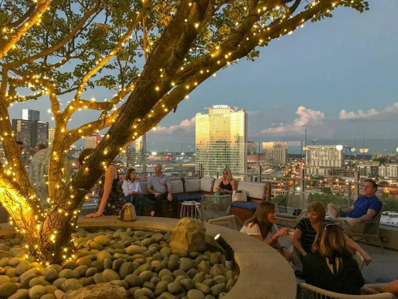 Places like LA Jackson, a spectacular rooftop lounge located at the top of the Thompson Hotel in The Gulch.