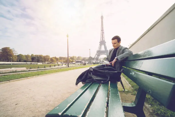 Business traveler in Paris