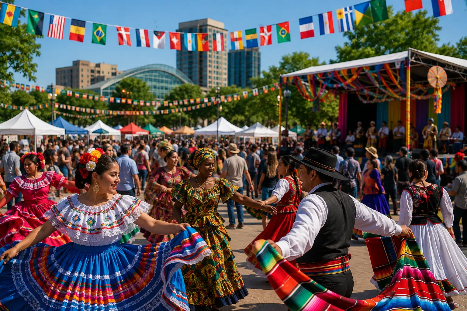 Celebrate global cultures at Kansas City's vibrant festival, featuring authentic food, traditional music, and dance from over 60 nations