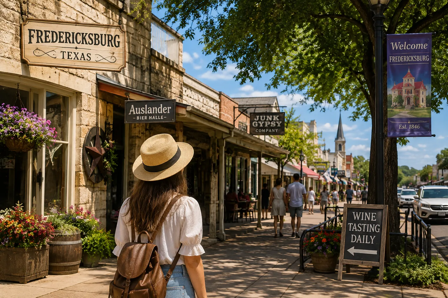 Fredericksburg makes an excellent choice for travelers who want wine, food, history and beautiful scenery in one relaxing getaway