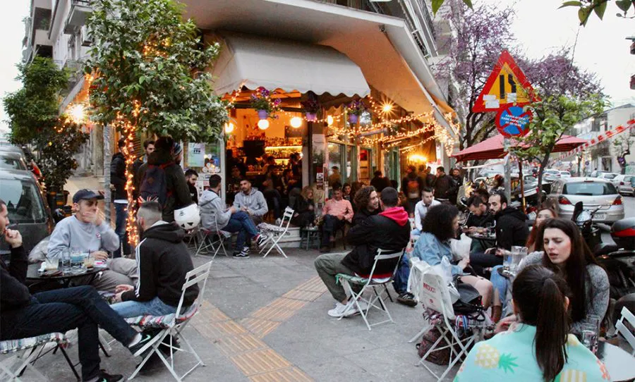 The cafes in neighborhoods like Pangrati