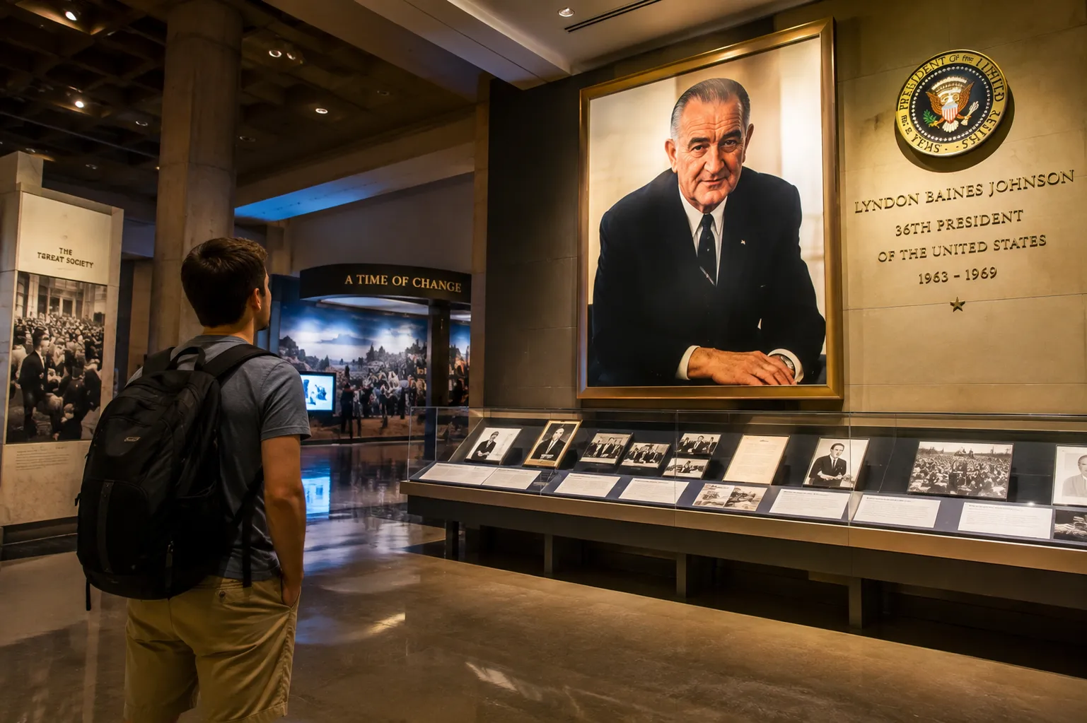 Explore decades of American history through rich exhibits and archives at the iconic LBJ Presidential Library in Austin