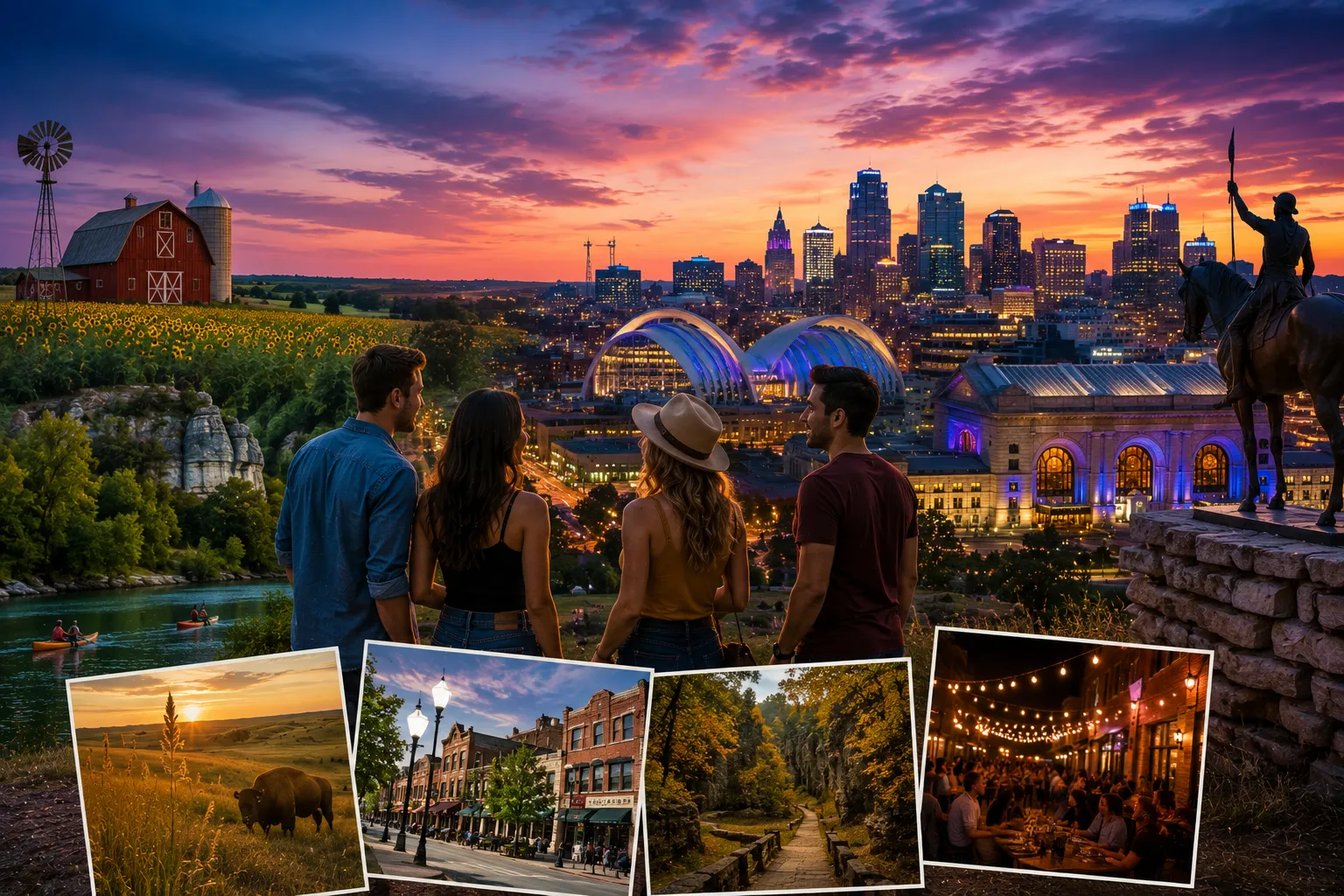 Experience Kansas with sweeping prairies, legendary barbecue, rich frontier history, and charming small towns