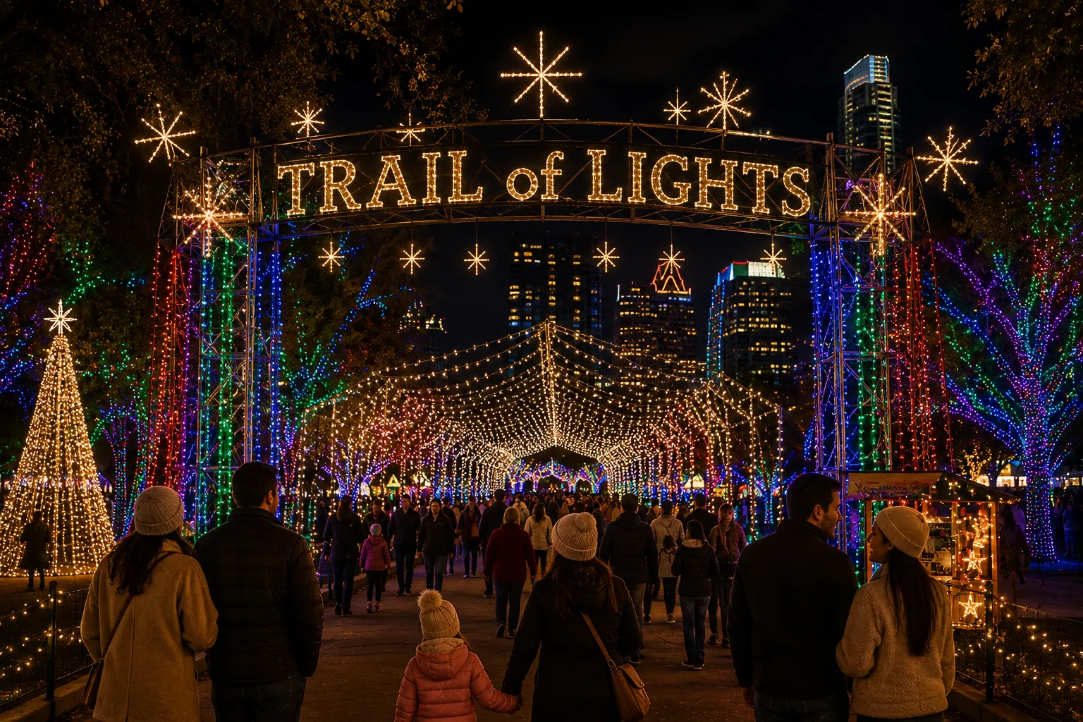 Held at Zilker Park, the event transforms the area into a spectacular display of lights and holiday installations