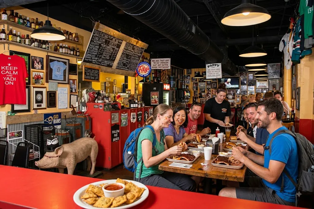 Located on Olive Street near Downtown St. Louis, Pappy's can easily fit into a day of exploring the city