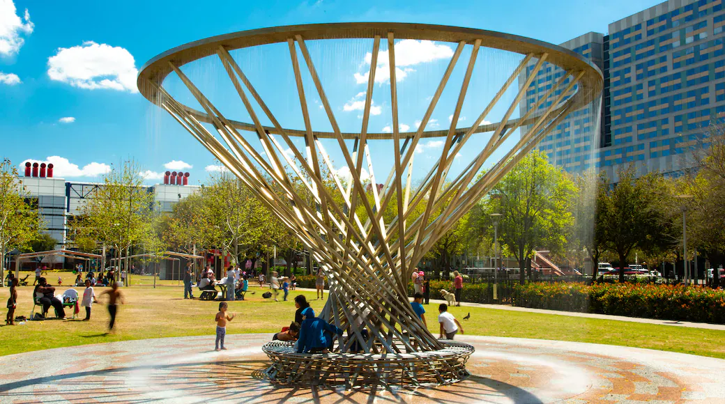 One of the most enjoyable places to experience this contrast is Discovery Green
