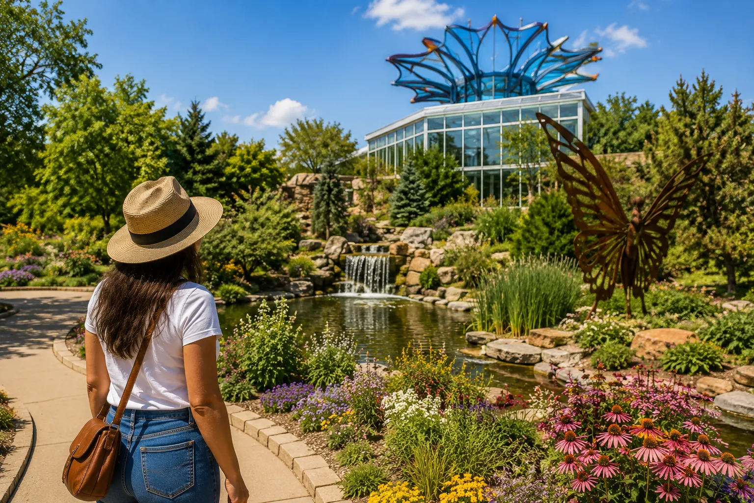 The botanical garden features themed gardens, natural spaces and beautifully designed areas where visitors can relax and enjoy the surroundings