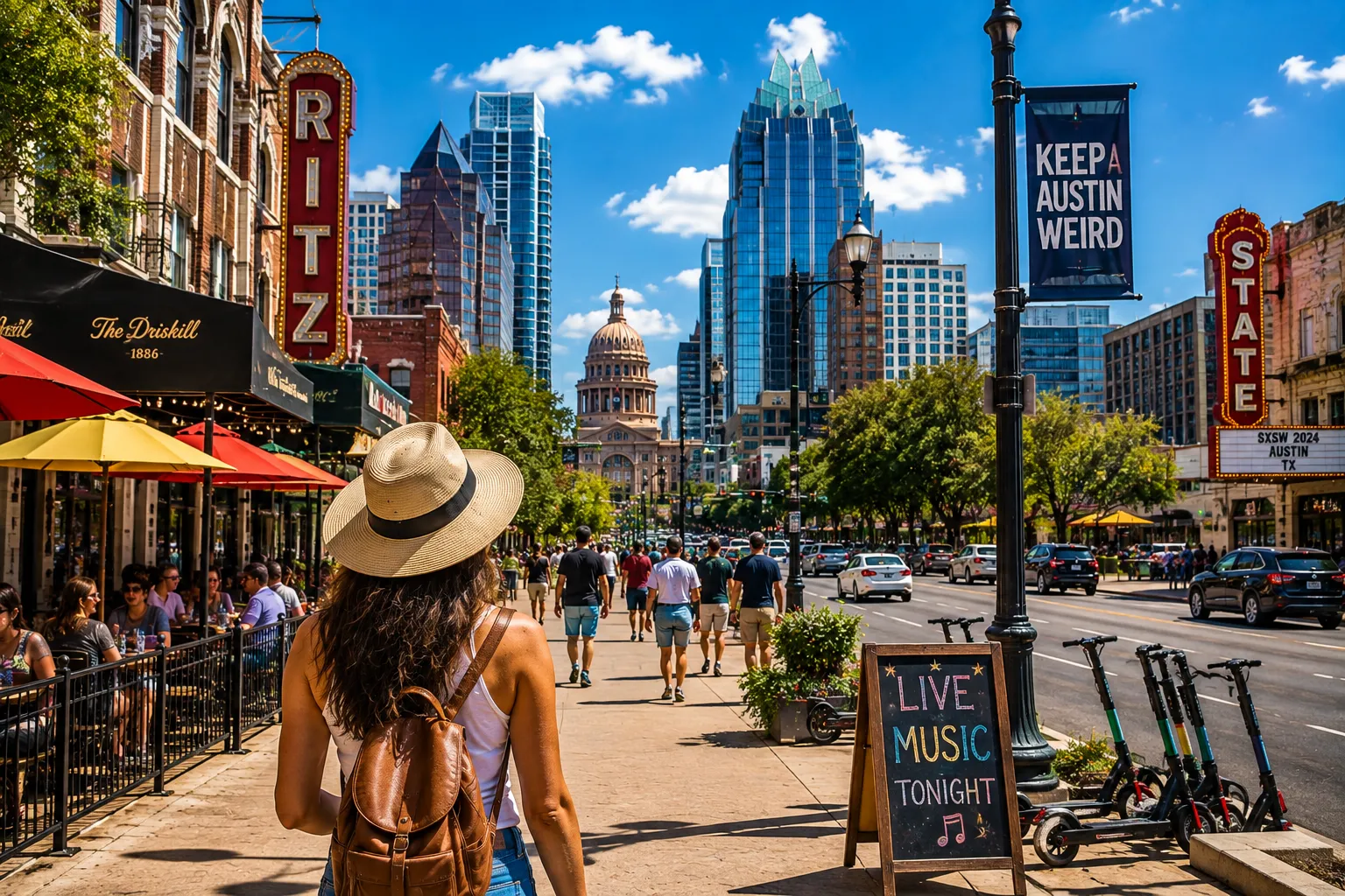The city delivers a unique blend of world-class live music, an incredible food truck and barbecue scene, and vibrant outdoor spots like Barton Springs Pool and Lady Bird Lake