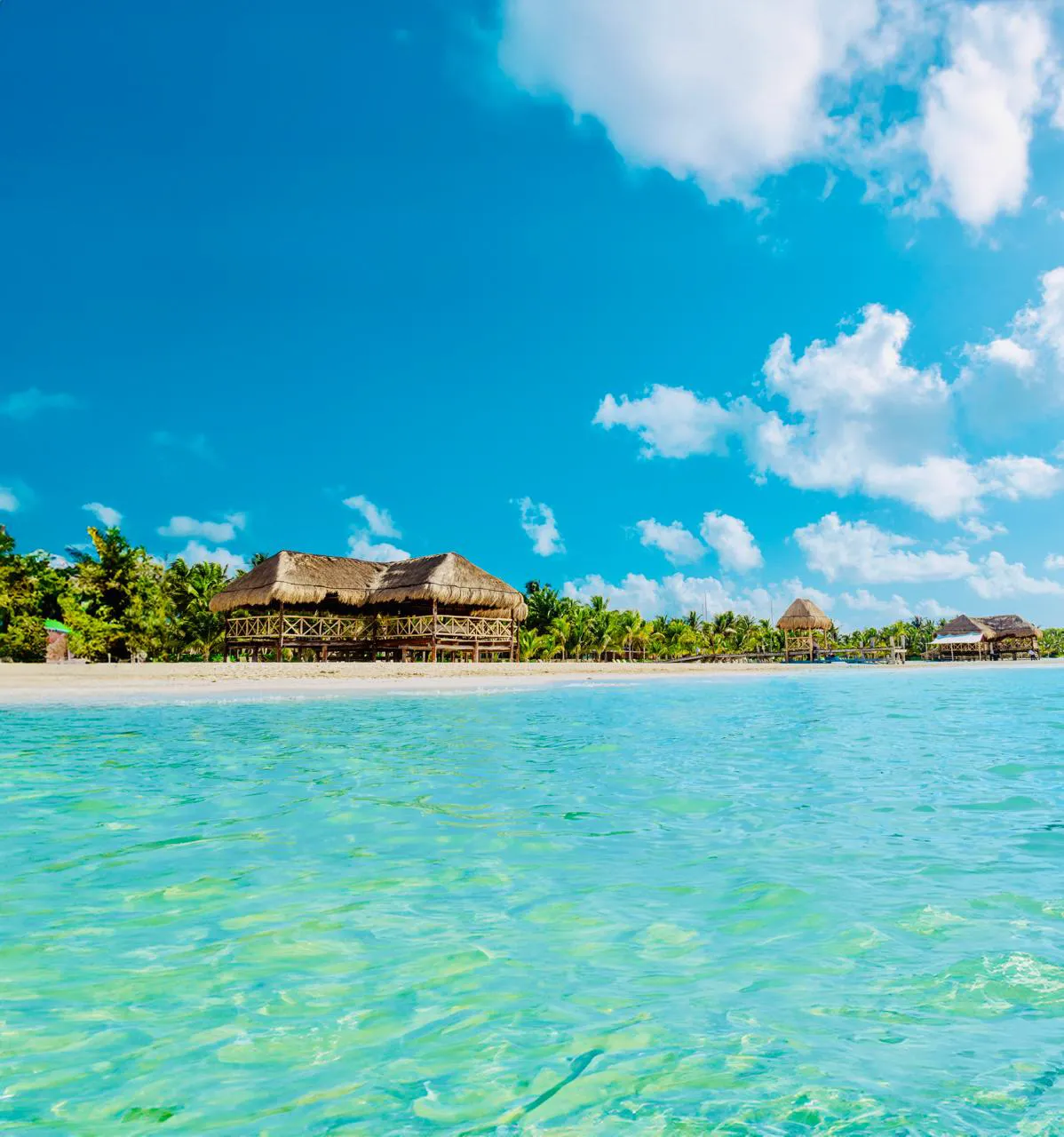 The white sand and calm waters of Maroma Beach on the Riviera Maya coast south of Cancún