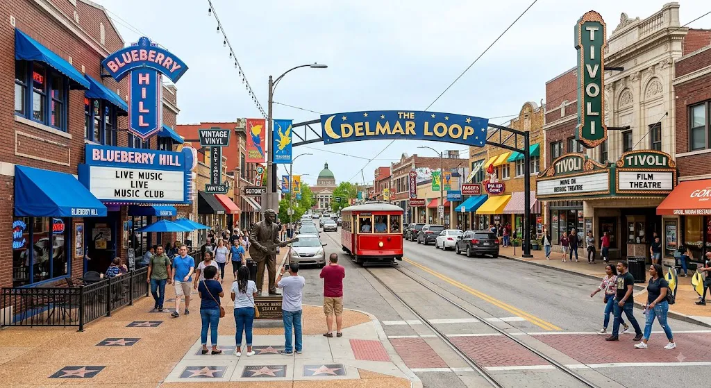 Neighborhoods like The Delmar Loop are what make a trip feel less like a quick sightseeing stop and more like a genuine experience of the city