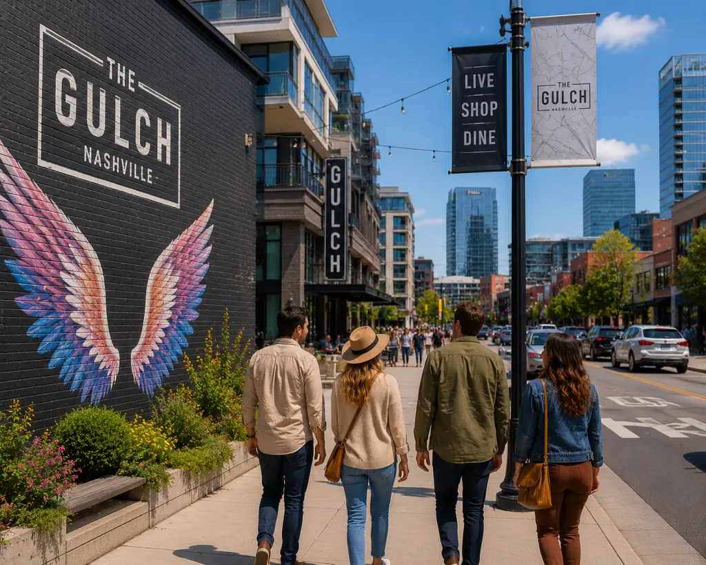 The Gulch neighborhood is a mandatory stop, this former railroad yard has transformed into Nashville's trendiest district.