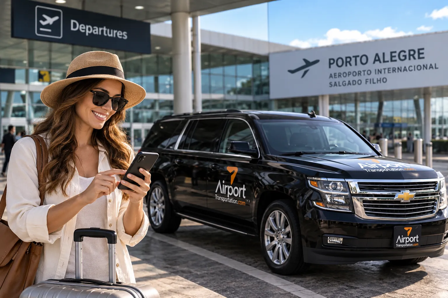 Travelers leaving their hotel early in the morning for a private airport transfer to catch their flight