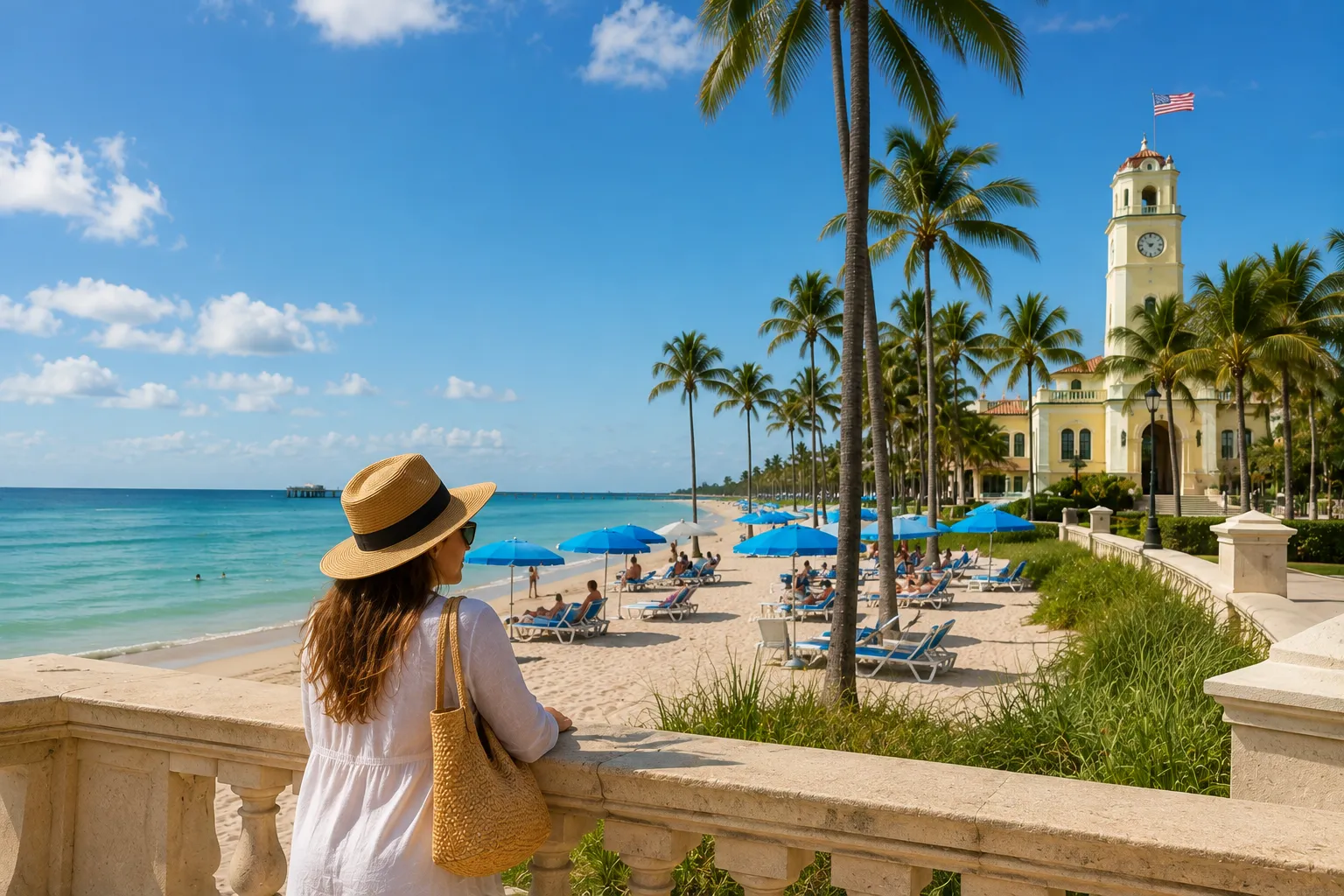 Palm Beach Municipal Beach features soft sand, palm trees, and Atlantic Ocean views for a relaxing day by the water