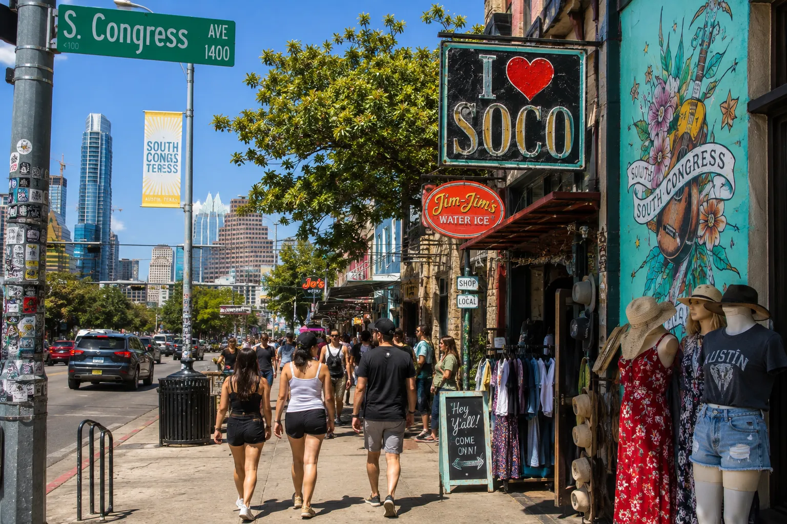 The famous “I love you so much” mural at Jo's Coffee has become a classic photo stop for visitors