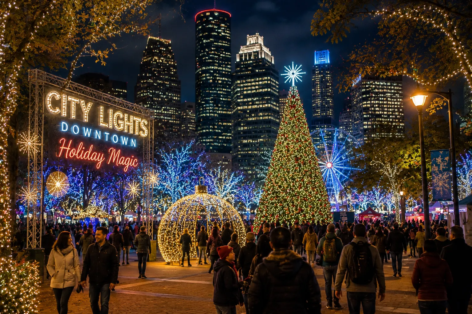 City Lights Downtown Holiday Magic transforms parts of Downtown with illuminated installations