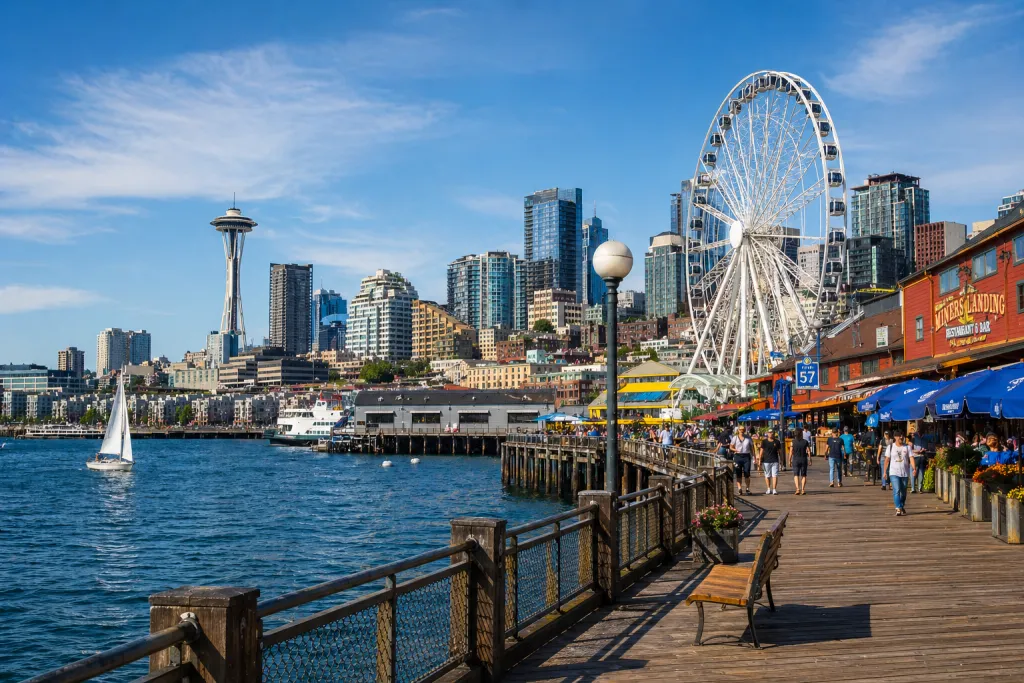 The Waterfront means enjoying a revitalizing sea breeze while watching ferries cross Elliott Bay