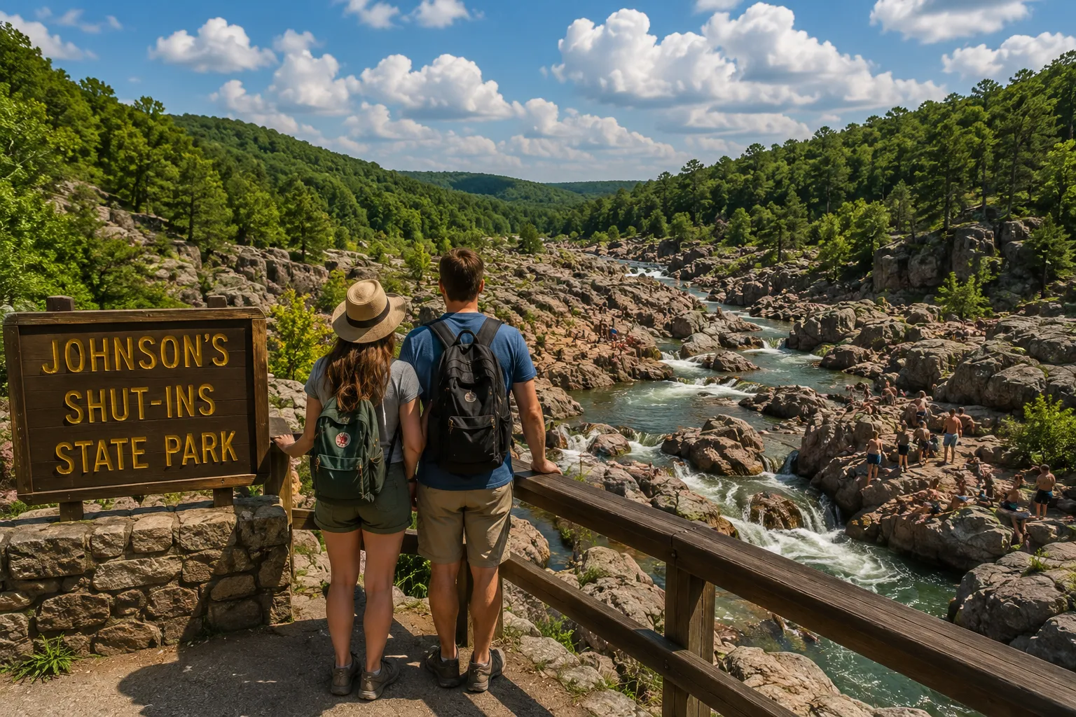 The park is known for its unique rock formations and natural areas surrounding the Black River