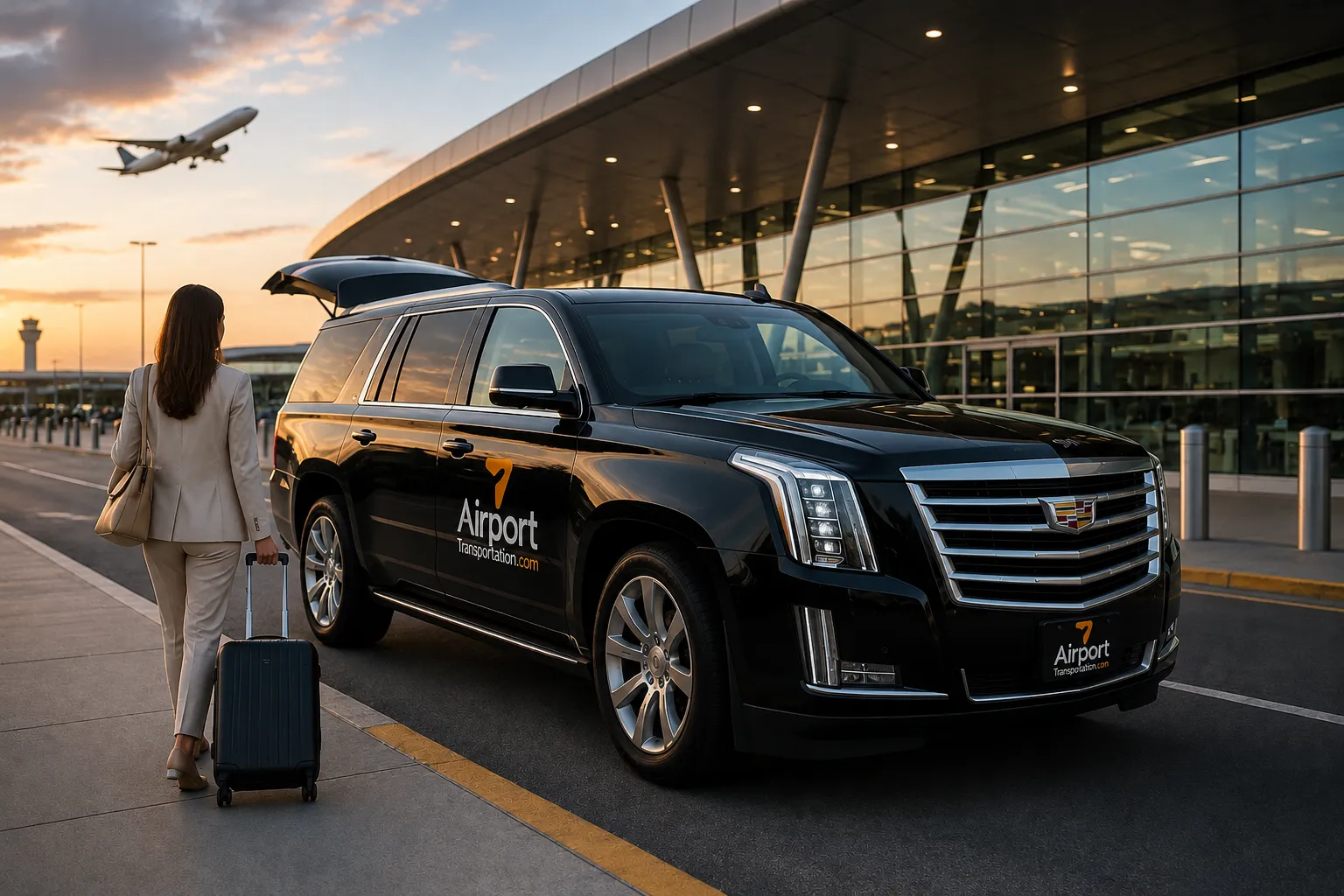 Private driver welcoming travelers at the airport and helping with their luggage before starting the transfer