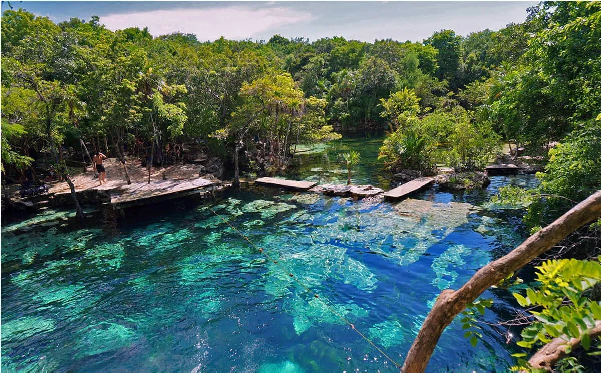 Cenote Azul (Blue Cenote) in the Riviera Maya