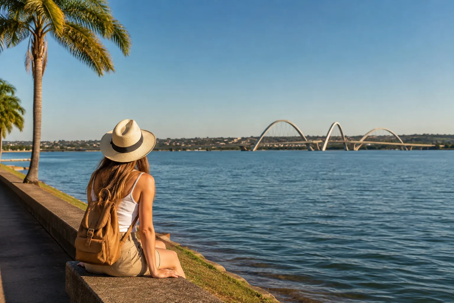 Brasília glows at sunset as its modernist monuments, wide avenues, and open spaces create an unforgettable cityscape