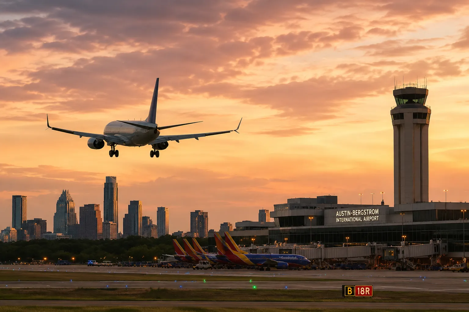 The airport offers transportation options for different budgets and travel needs