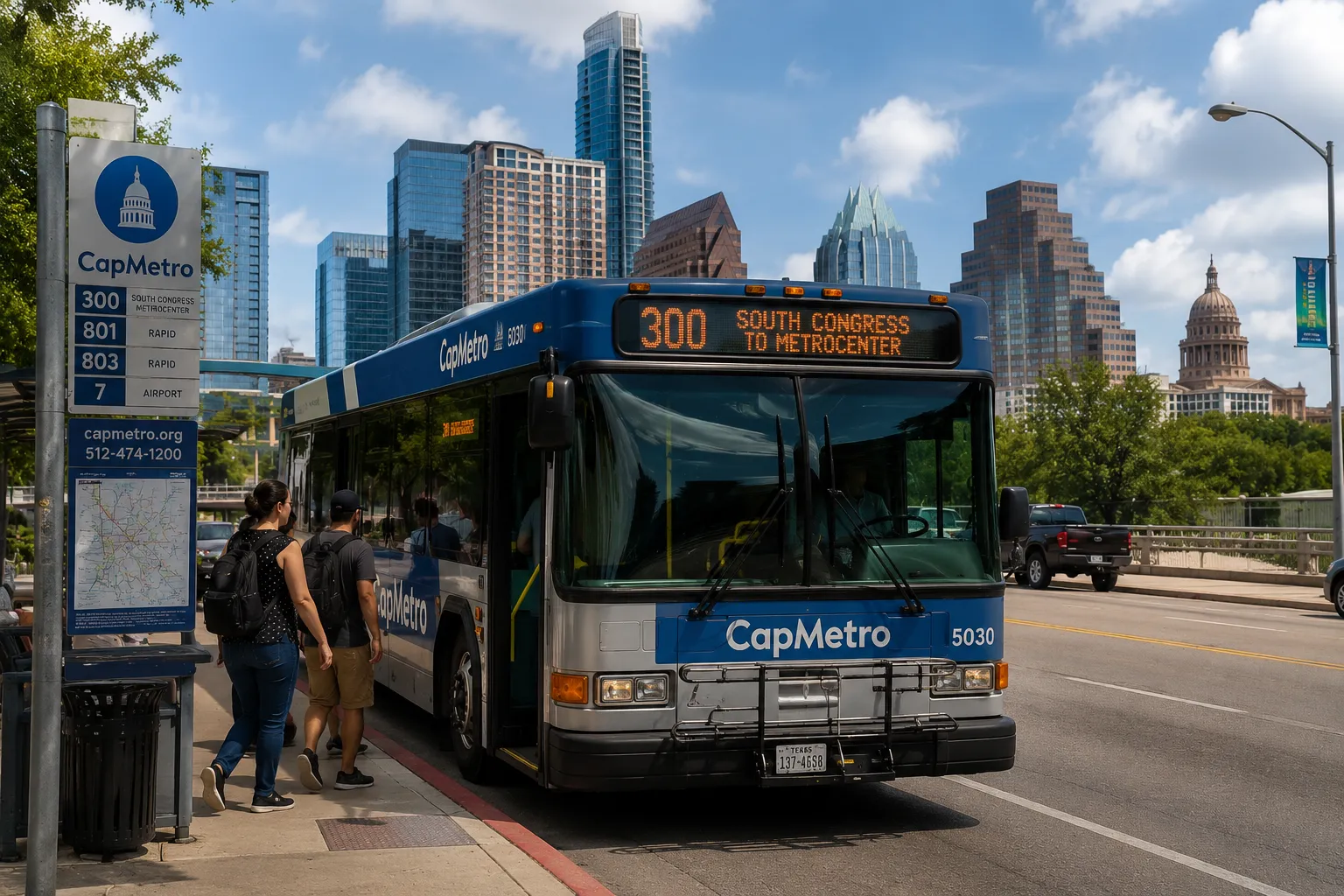 Austin also offers public transportation connecting the airport with different parts of the city