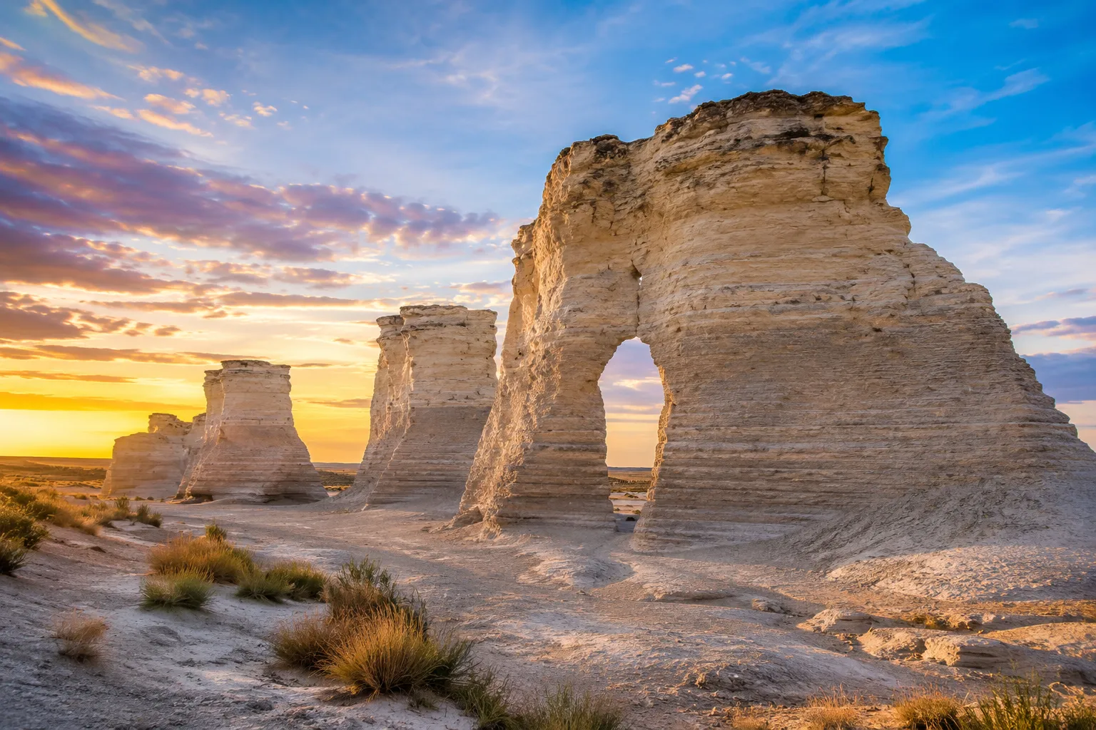 These enormous chalk formations rise above the plains, creating scenery that feels almost otherworldly
