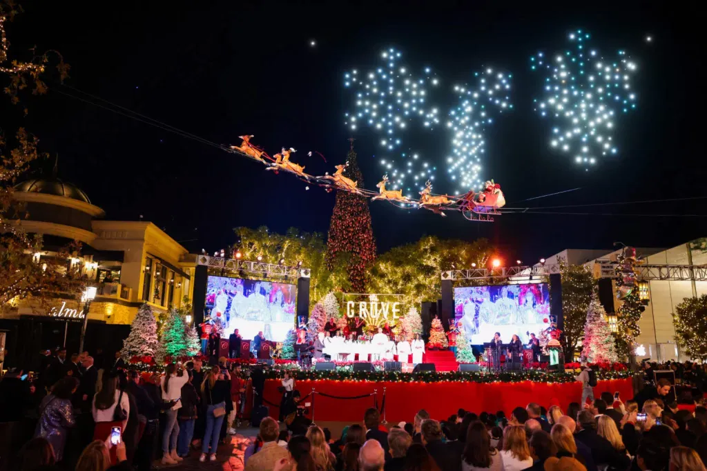 The Grove Holiday decorations
