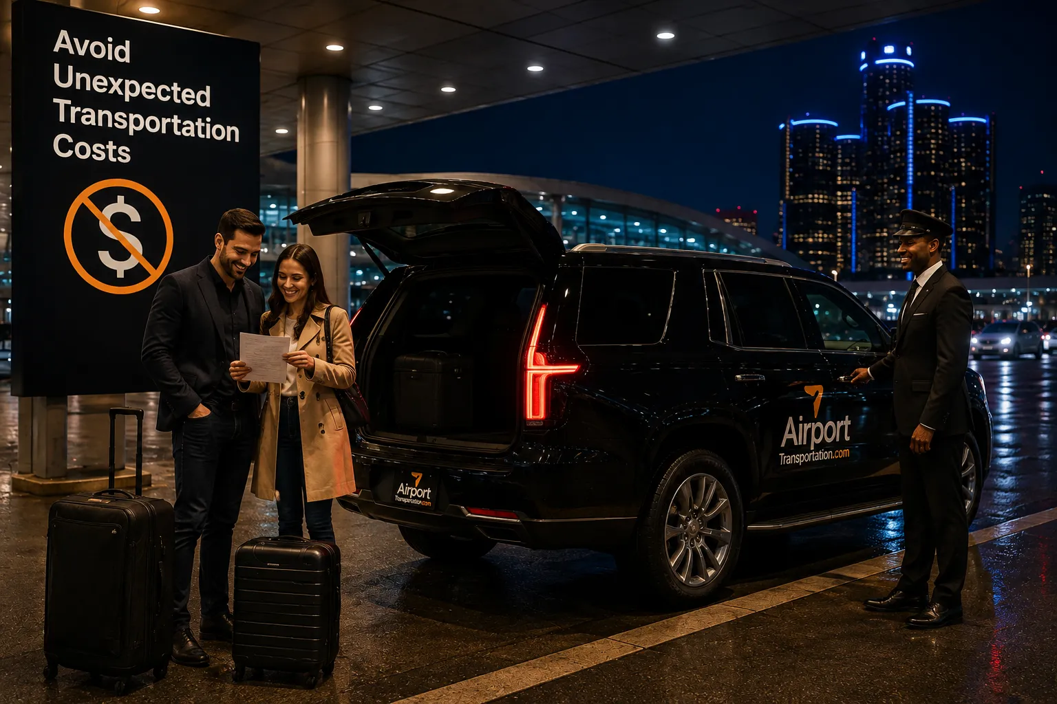 Lock in fixed, transparent pricing with no hidden fees for your private Detroit airport transfer.