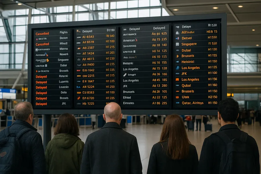 Major Disruptions Hit Heathrow, Schiphol & Charles de Gaulle — Over 300 Flights Affected