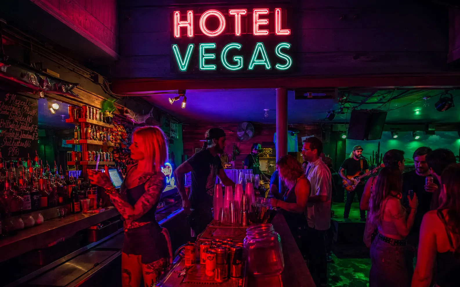 Hotel Vegas stands out for live music, hosting local and touring acts throughout the week