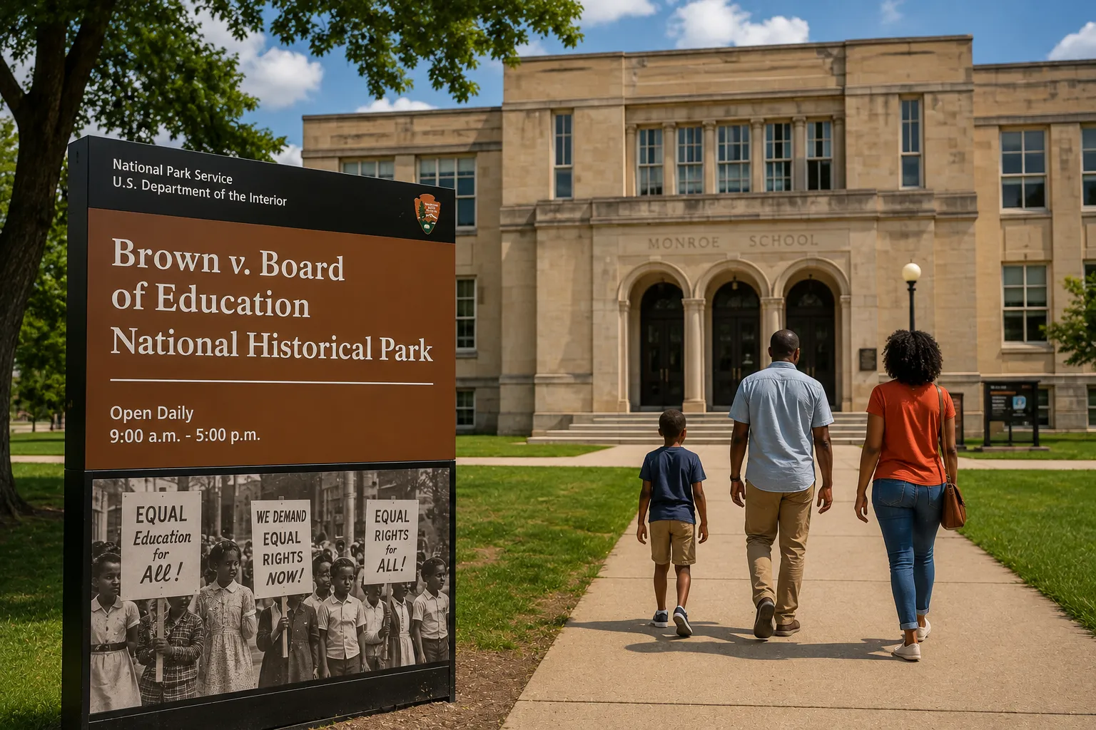Brown v. Board of Education National Historical Park commemorates one of the most important U.S. Supreme Court cases involving school segregation and civil rights