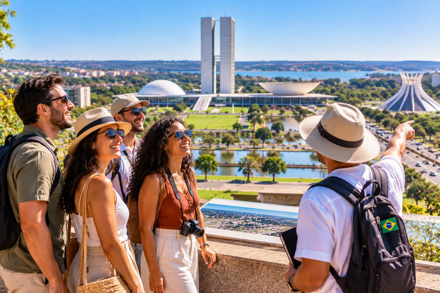 Brasília at sunset combines monumental architecture, green spaces, and a spectacular sky for an unforgettable travel experience