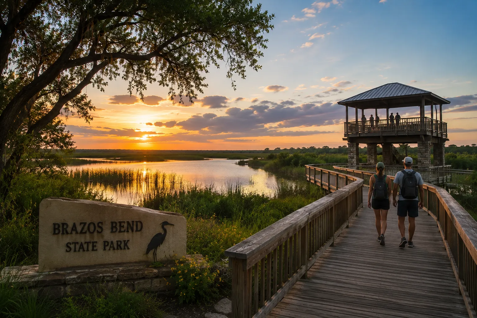 Brazos Bend State Park sits about 45 miles from Downtown Houston and offers a completely different experience from city life
