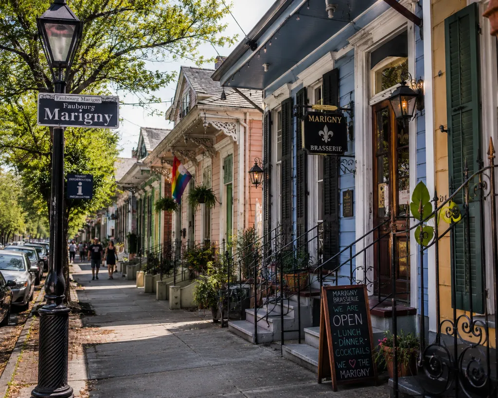 The Faubourg Marigny neighborhood