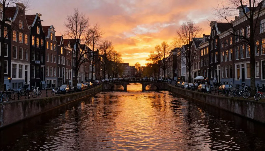The Canals at Sunset 