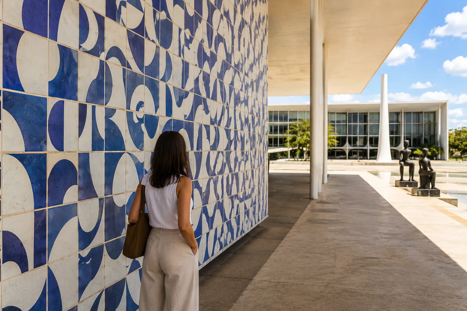 Athos Bulcão’s colorful tile panels bring art, geometry, and personality to public spaces throughout Brasília