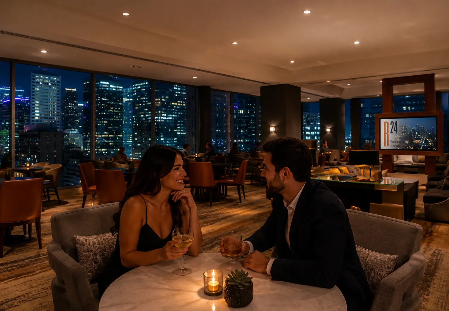 R24 Rooftop Lounge gives visitors the opportunity to enjoy Houston from high above the city