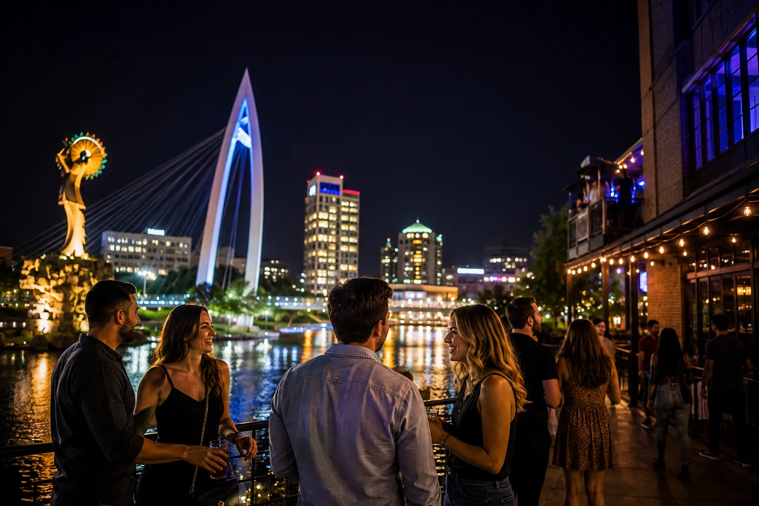 Wichita offers a vibrant after-dark scene featuring trendy cocktail lounges, lively dance clubs, and cozy neighborhood pubs