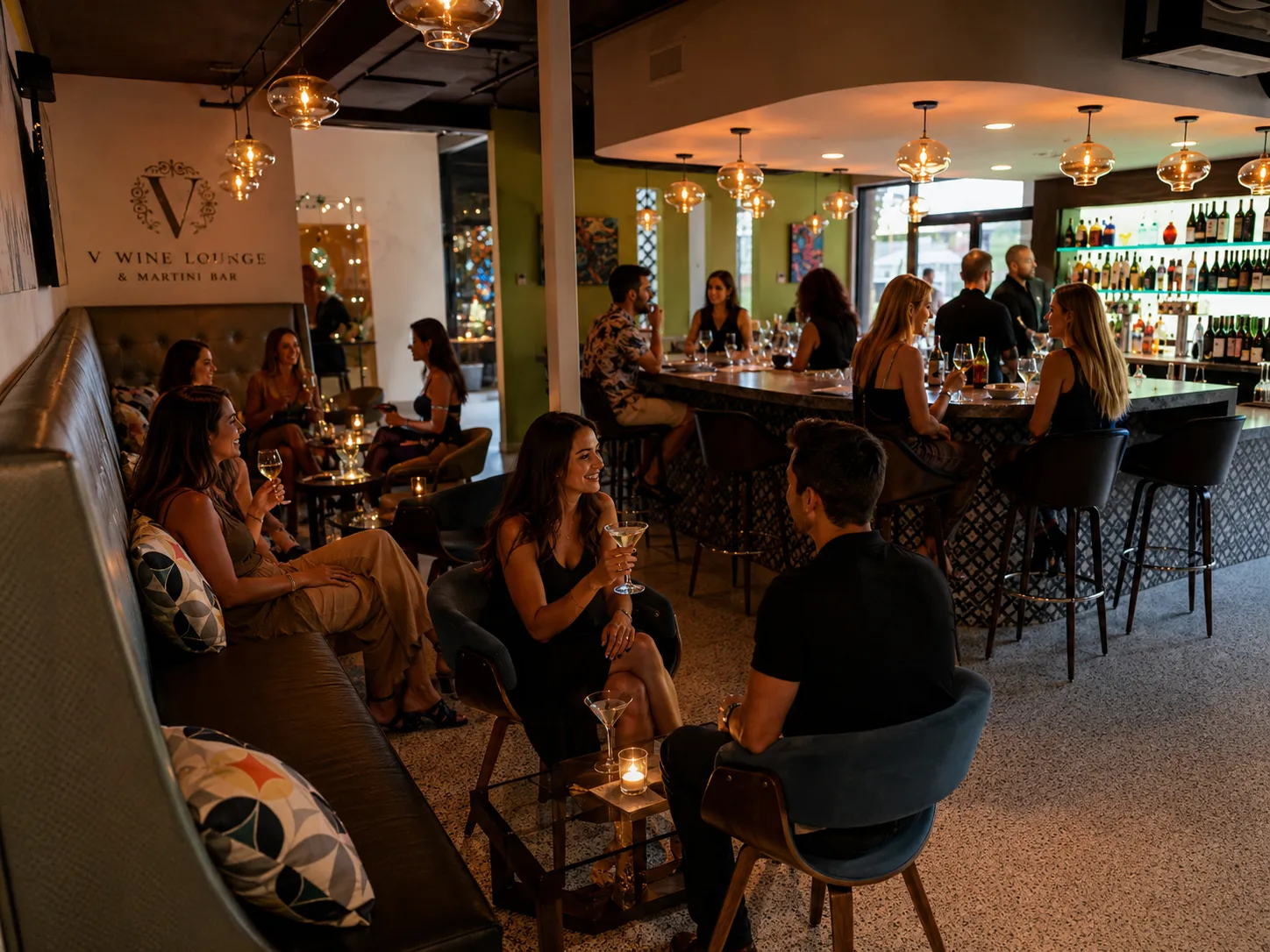 Start the night with a Negroni or martini, walk a few blocks, and finish with live music or dancing
