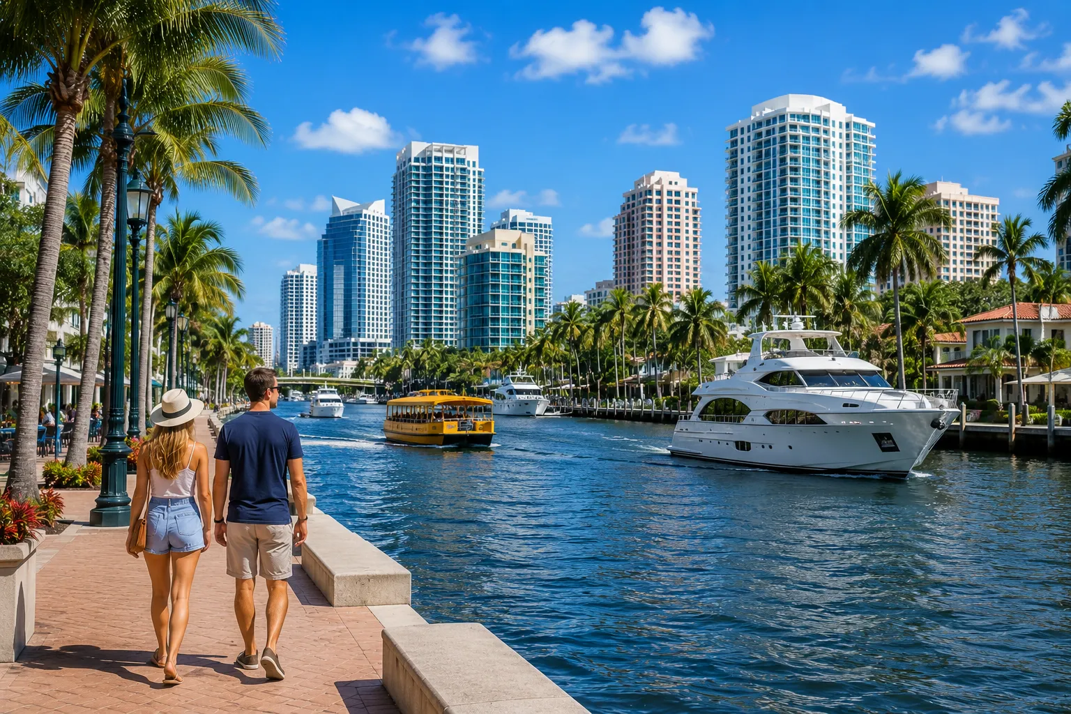 Fort Lauderdale Beach are perfect for combining walking, dining, shopping, and ocean views