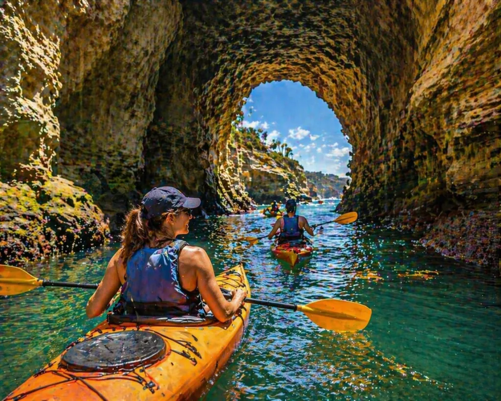 kayak in the La Jolla caves