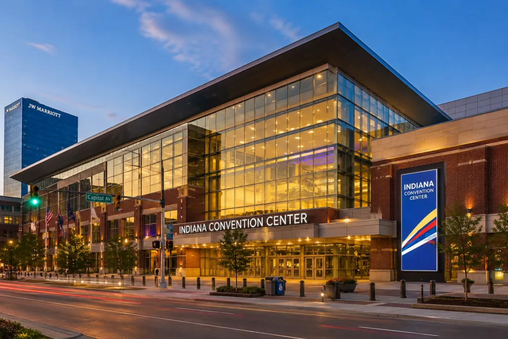 The expansive Indiana Convention Center