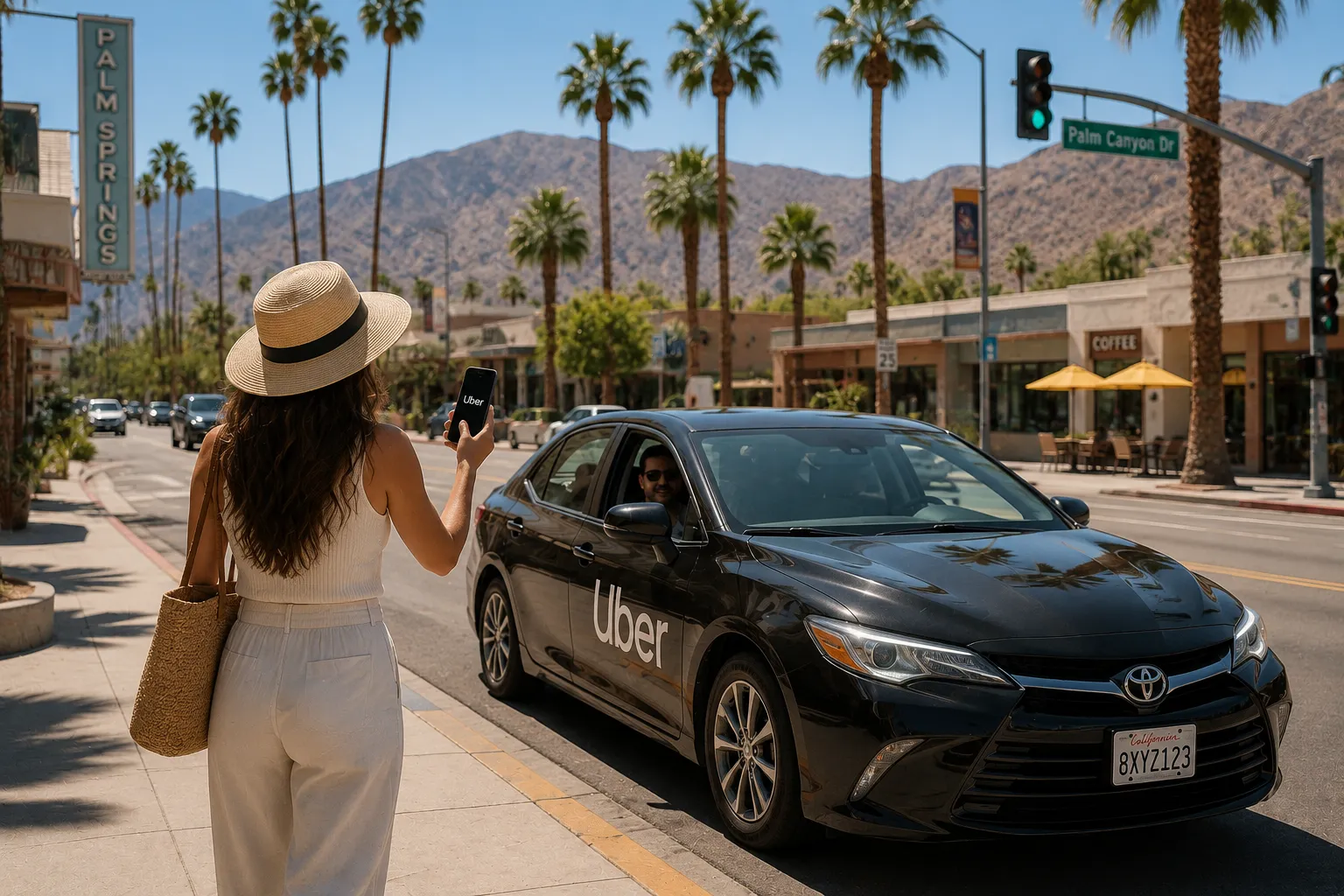 Uber and Lyft operate at Palm Springs International Airport and have designated pickup areas