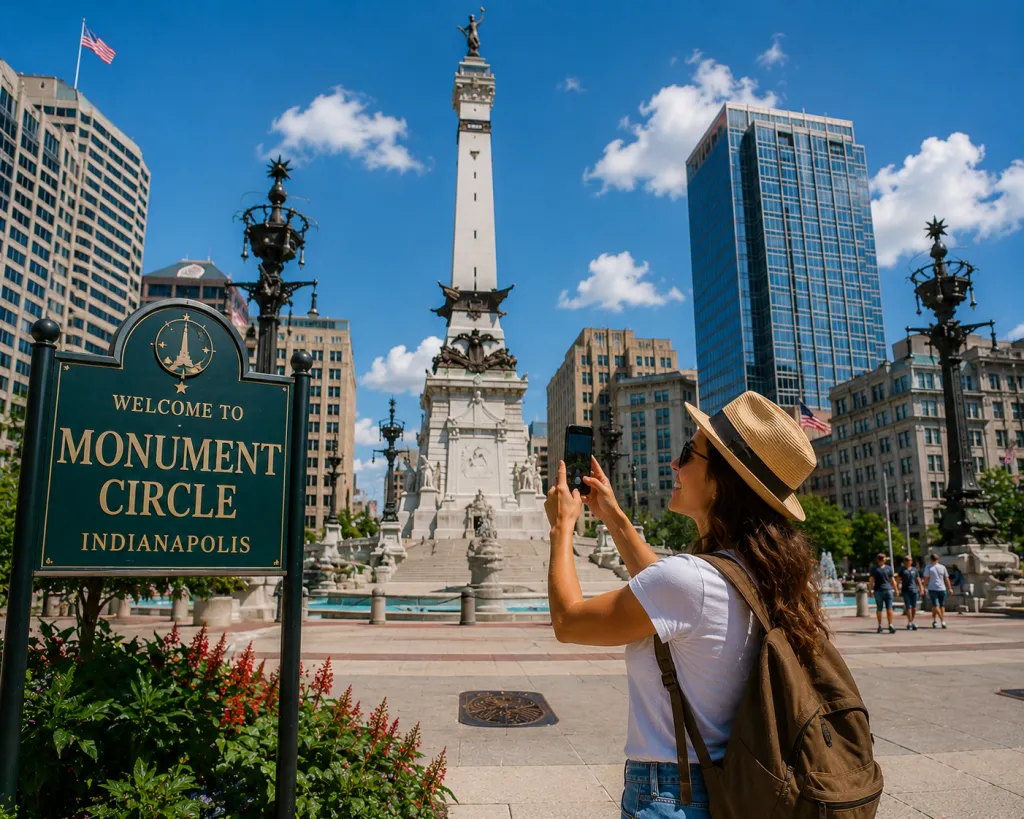 The undeniable starting point is Monument Circle